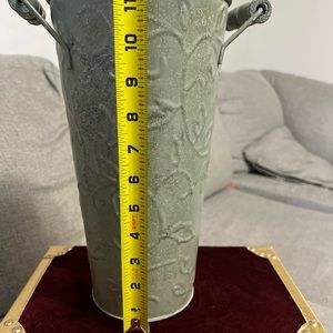 Vintage metal flower vase